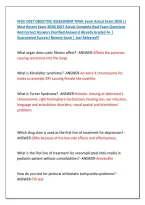WGU D027 OBJECTIVE ASSESSMENT FINAL Exam Actual Exam 2026 &vert;&vert; &NewLine;Most Recent Exam 2026&vert;2027 Actual Complete Real Exam Questions &NewLine;And Correct Answers &lpar;Verified Answers&rpar; Already Graded A&plus; &vert; &NewLine;Guaranteed Success&excl; Newest Exam &vert; Just Released&excl;&excl;