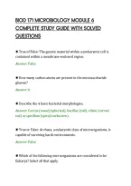 BIOD 171 MICROBIOLOGY MODULE 6&NewLine;COMPLETE STUDY GUIDE WITH SOLVED&NewLine;QUESTIONS&NewLine;