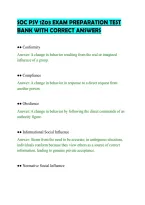 SOC PSY 1Z03 EXAM PREPARATION TEST&NewLine;BANK WITH CORRECT ANSWERS&NewLine;