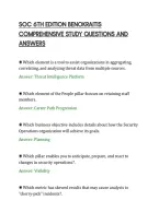 SOC 6TH EDITION BENOKRAITIS&NewLine;COMPREHENSIVE STUDY QUESTIONS AND&NewLine;ANSWERS