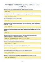 AAB MT EVALUATION BANK Questions with Correct Answers&NewLine;&lpar;Grade A&plus;&rpar;