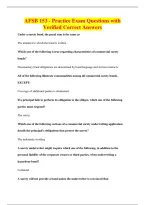 AFSB 153 - Practice Exam Questions with&NewLine;Verified Correct Answers