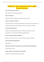 AFSB 153 - Intro Questions with Verified&NewLine;Correct Answers