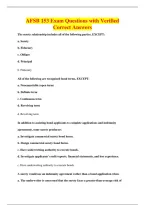 AFSB 153 Exam Questions with Verified&NewLine;Correct Answers