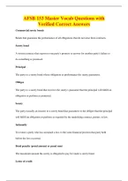 AFSB 153 Master Vocab Questions with&NewLine;Verified Correct Answers