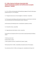 911- Officer National Certification Study Guide 2026 update&vert;comprehensive questions and verified answers &lpar;complete solutions&rpar; A&plus; GRADE&excl;&excl;&NewLine;