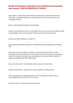 Maryland Psychology Jurisprudence Exam 2026 Real Exam Questions And Answers &lpar; 100&percnt; ACCURATE&rpar; GET IT RIGHT&excl;&excl;&NewLine;