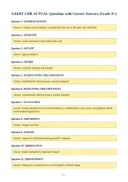 AAERT CDR ACTUAL Questions with Correct Answers &lpar;Grade A&plus;&rpar;