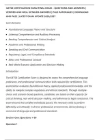 ILETSB CERTIFICATION EXAM FINAL EXAM &ndash; QUESTIONS AND ANSWERS &vert;&NewLine;VERIFIED AND WELL DETAILED ANSWERS &vert; PLUS RATIONALES &vert; DOWNLOAD&NewLine;AND PASS &vert; LATEST EXAM UPDATE 2026&sol;2027