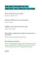 SKIN ANALYSIS EXAMS SET FULL&NewLine;QUESTIONS AND COMPLETE SOLUTIONS