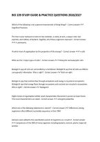 BIO 109 STUDY GUIDE & PRACTICE QUESTIONS 2026&sol;2027