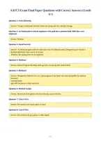 AAFCS Exam Final Paper Questions with Correct Answers &lpar;Grade&NewLine;A&plus;&rpar;
