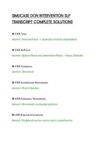 SIMUCASE DON INTERVENTION SLP&NewLine;TRANSCRIPT COMPLETE SOLUTIONS