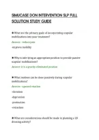 SIMUCASE DON INTERVENTION SLP FULL&NewLine;SOLUTION STUDY GUIDE