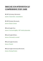 SIMUCASE DON INTERVENTION SLP&NewLine;COMPREHENSIVE STUDY GUIDE