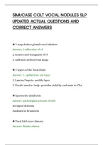 SIMUCASE COLT VOCAL NODULES SLP&NewLine;UPDATED ACTUAL QUESTIONS AND&NewLine;CORRECT ANSWERS