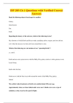 ISP 205 Ch 1 Questions with Verified Correct&NewLine;Answers
