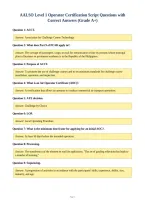 AALSO Level 1 Operator Certification Script Questions with&NewLine;Correct Answers &lpar;Grade A&plus;&rpar;