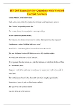 ISP 205 Exam Review Questions with Verified&NewLine;Correct Answers