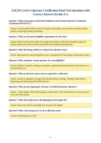 AALSO Level 1 Operator Certification Final Test Questions with&NewLine;Correct Answers &lpar;Grade A&plus;&rpar;