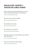 SIMUCASE AUDREY TRANSCRIPT 5&NewLine;QUESTIONS AND CORRECT ANSWERS&NewLine;