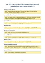 AALSO Level 1 Operator Certification Practice Examination&NewLine;Questions with Correct Answers &lpar;Grade A&plus;&rpar;