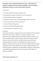 WISCONSIN UTILITY CONTRACTOR PRACTICE EXAM &ndash; QUESTIONS AND&NewLine;ANSWERS &vert; VERIFIED AND WELL DETAILED ANSWERS &vert; PLUS RATIONALES &vert;&NewLine;DOWNLOAD AND PASS &vert; LATEST EXAM UPDATE 2026&sol;2027