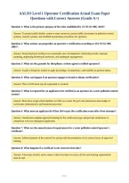 AALSO Level 1 Operator Certification Actual Exam Paper&NewLine;Questions with Correct Answers &lpar;Grade A&plus;&rpar;