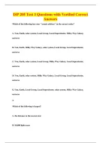 ISP 205 Test 1 Questions with Verified Correct&NewLine;Answers