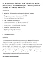 WILMINGTON COLLEGE OT 530 FINAL EXAM &ndash; QUESTIONS AND ANSWERS &vert;&NewLine;VERIFIED AND WELL DETAILED ANSWERS &vert; PLUS RATIONALES &vert; DOWNLOAD&NewLine;AND PASS &vert; LATEST EXAM UPDATE 2026&sol;2027