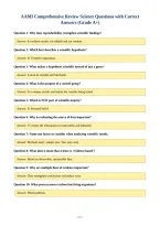AAMI Comprehensive Review Science Questions with Correct&NewLine;Answers &lpar;Grade A&plus;&rpar;