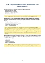 AAMI Comprehensive Review Science Questions with Correct&NewLine;Answers &lpar;Grade A&plus;&rpar;
