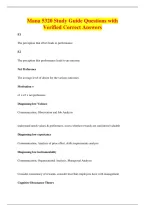 Mana 5320 Study Guide Questions with&NewLine;Verified Correct Answers