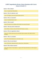 AAMI Comprehensive Review Science Questions with Correct&NewLine;Answers &lpar;Grade A&plus;&rpar;