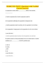 MARK 3321 TEST 1 Questions with Verified&NewLine;Correct Answers