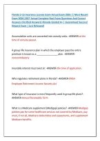 Florida 2-15 Insurance License Exam Actual Exam 2026 &vert;&vert; Most Recent &NewLine;Exam 2026&vert;2027 Actual Complete Real Exam Questions And Correct &NewLine;Answers &lpar;Verified Answers&rpar; Already Graded A&plus; &vert; Guaranteed Success&excl; &NewLine;Newest Exam &vert; Just Released&excl;
