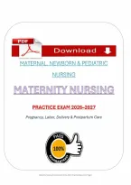 Maternity Nursing Practice Exam &lpar;PDF&rpar; &vert; &lpar;2026&rpar; Maternity Questions &vert; Pregnancy Care