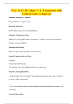 PAT 2PAT 201 Meds W 1 -4 Questions with&NewLine;Verified Correct Answers