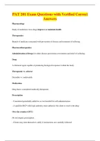 PAT 201 Exam Questions with Verified Correct&NewLine;Answers