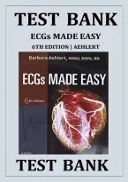 Test Bank for ECGs Made Easy 6th Edition by Barbara Aehlert