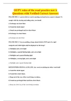 OUPV rules of the road practice test A&NewLine;Questions with Verified Correct Answers