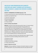 HESI PN EXIT EXAM PREPARATION WITH COMPLETE &NewLine;QUESTIONS AND CORRECT ANSWERS WITH RATIONALES &vert; &NewLine;ALREADY GRADED A&plus;&vert;&vert;BRAND NEW VERSION&excl;&excl;&vert; NURSING &NewLine;HESI PREP