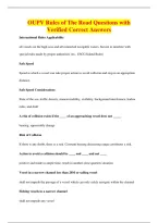 OUPV Rules of The Road Questions with&NewLine;Verified Correct Answers
