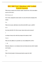 BSC 1005 Test 1 Questions with Verified&NewLine;Correct Answers