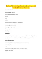 Tcdha&comma; Microbiology Practice Questions with&NewLine;Verified Correct Answers