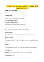 TCDHA Rad Theory Questions with Verified&NewLine;Correct Answers