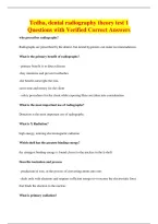 Tcdha&comma; dental radiography theory test 1&NewLine;Questions with Verified Correct Answers