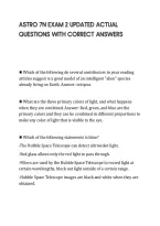 ASTRO 7N EXAM 2 UPDATED ACTUAL&NewLine;QUESTIONS WITH CORRECT ANSWERS