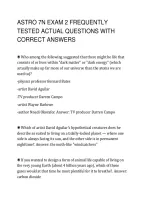 ASTRO 7N EXAM 2 FREQUENTLY&NewLine;TESTED ACTUAL QUESTIONS WITH&NewLine;CORRECT ANSWERS