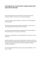 NUR 3805 FINAL EXAM STUDY GUIDE & PRACTICE QUESTIONS 2026&sol;2027